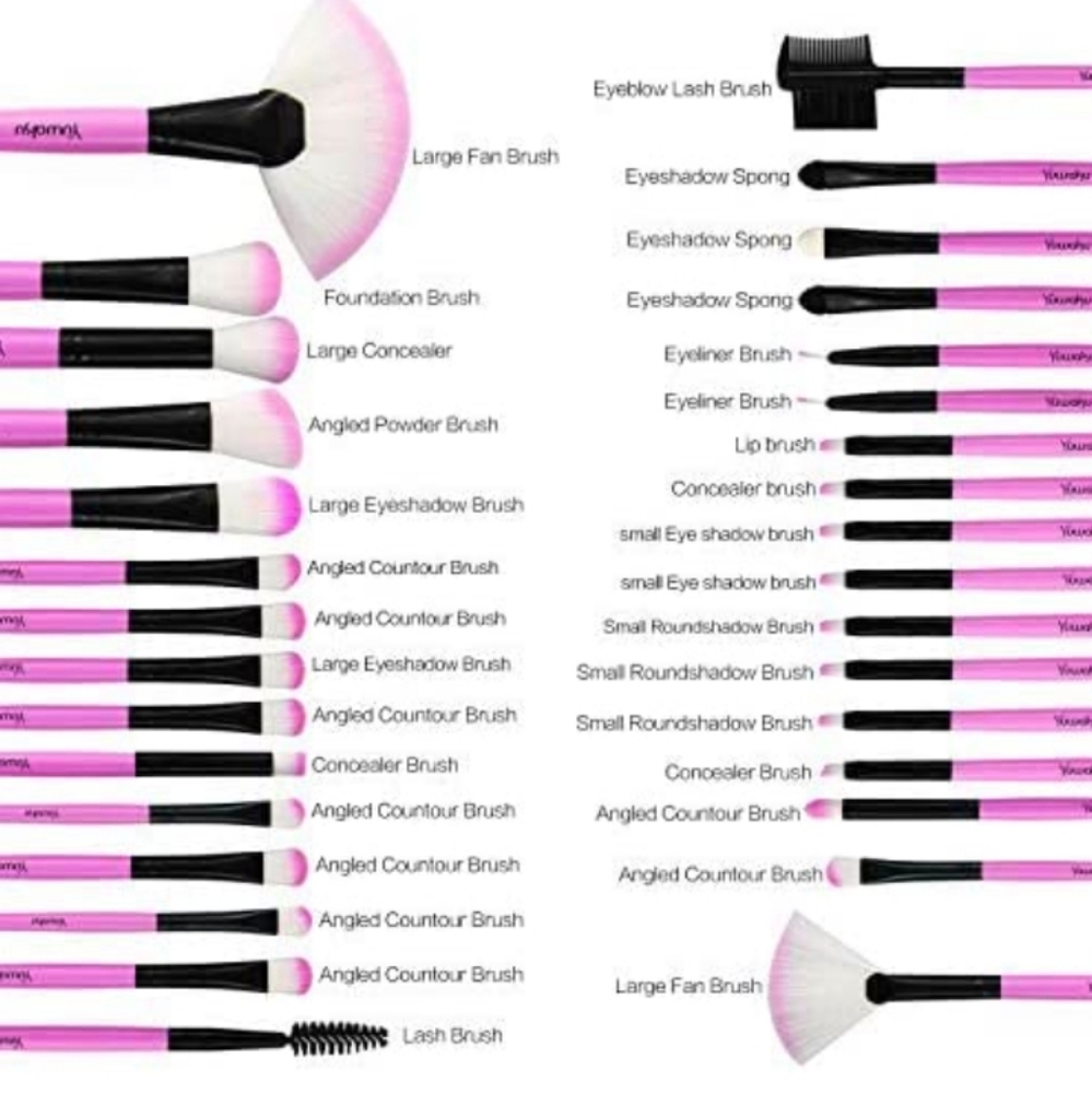 32 piece makeup brush set available in 4 colors - Picture 2 of 2
